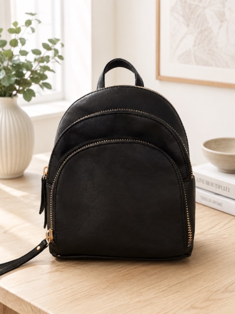 Black Mini Backpack - Sleek Everyday Carry